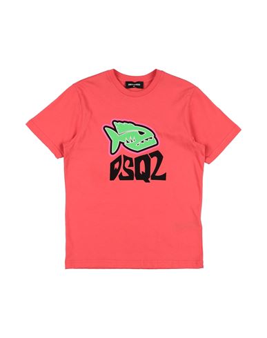Dsquared2 Toddler T-shirt Coral Size 6 Cotton In Red