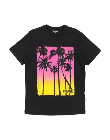 Dsquared2 Toddler T-shirt Black Size 6 Cotton In Black