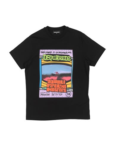Dsquared2 Toddler T-shirt Black Size 6 Cotton In Black