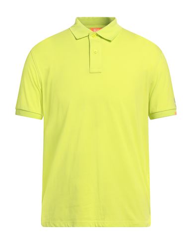 Suns Boards Man Polo Shirt Lime Green Size Xl Cotton, Elastane In Green