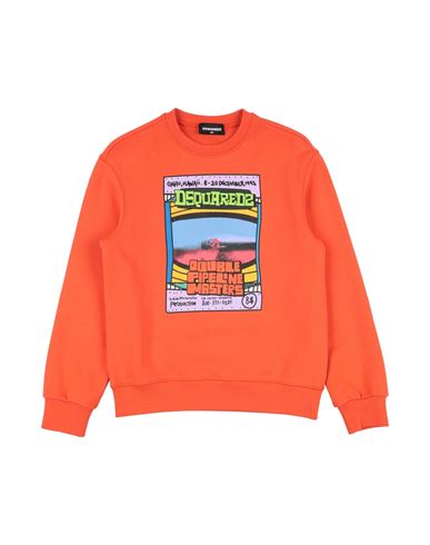 Dsquared2 Toddler Sweatshirt Orange Size 6 Cotton, Elastane In Orange