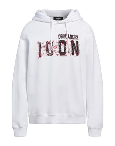 Shop Dsquared2 Man Sweatshirt White Size Xxl Cotton, Elastane