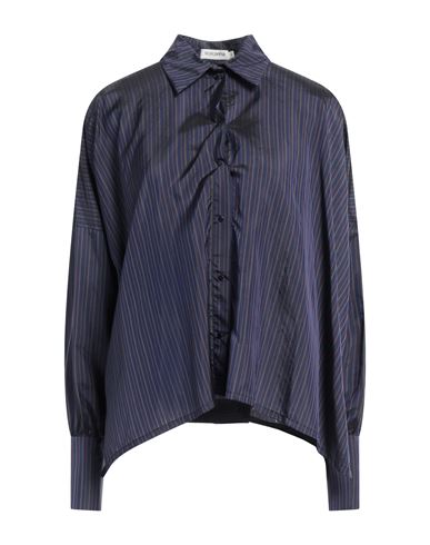 Roseanna Woman Shirt Navy Blue Size 6 Cupro In Navy Blue