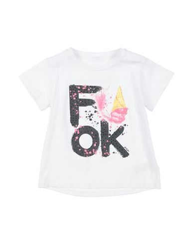 Fun & Fun Toddler Girl T-shirt White Size 6 Cotton, Elastane In White