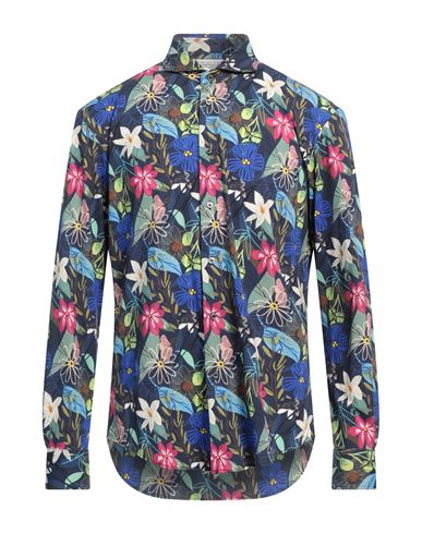 Shop Brian Dales Man Shirt Navy Size 16 ½ Polyamide, Silk