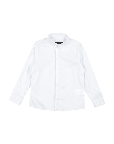DANIELE ALESSANDRINI DANIELE ALESSANDRINI TODDLER BOY SHIRT WHITE SIZE 3 COTTON, POLYAMIDE, ELASTANE 