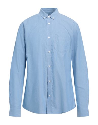 Only & Sons Man Shirt Light Blue Size Xxl Cotton, Polyester In Blue