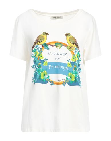 Shop Angelo Marani Woman T-shirt Ivory Size 12 Viscose, Elastane In White
