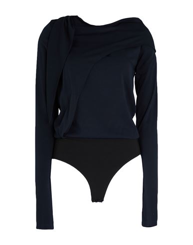 ALESSIA SANTI ALESSIA SANTI WOMAN BODYSUIT MIDNIGHT BLUE SIZE 8 POLYAMIDE, ELASTANE 