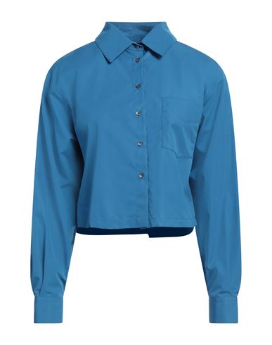 ASPESI ASPESI WOMAN SHIRT AZURE SIZE 4 COTTON 