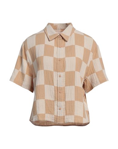 BRIXTON BRIXTON WOMAN SHIRT SAND SIZE S COTTON