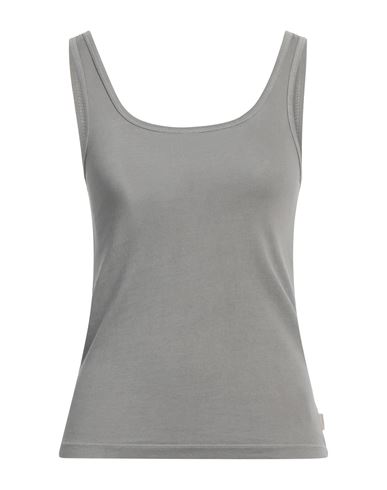 Brixton Woman Tank Top Grey Size M Organic Cotton In Grey