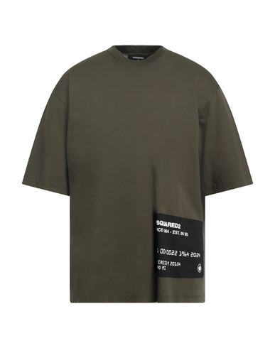 Dsquared2 Maxi Logo Patch T-shirt In Green