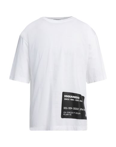 Dsquared2 Cotton Card Loose Fit T-shirt In White