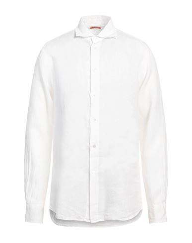 BARENA VENEZIA BARENA MAN SHIRT WHITE SIZE 46 LINEN 