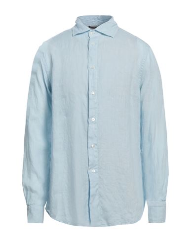 BARENA VENEZIA BARENA MAN SHIRT SKY BLUE SIZE 46 LINEN 