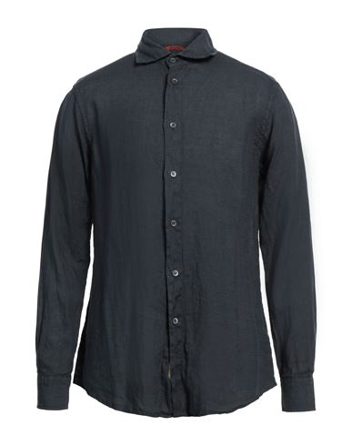 BARENA VENEZIA BARENA MAN SHIRT NAVY SIZE 44 LINEN 