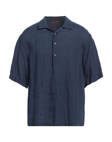 BARENA VENEZIA BARENA MAN SHIRT NAVY SIZE 40 LINEN 