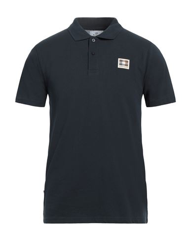 Aquascutum Man Polo Shirt Black Size 3xl Cotton In Navy