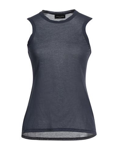Roberto Collina Woman T-shirt Midnight Blue Size S Cotton, Polyamide In Black