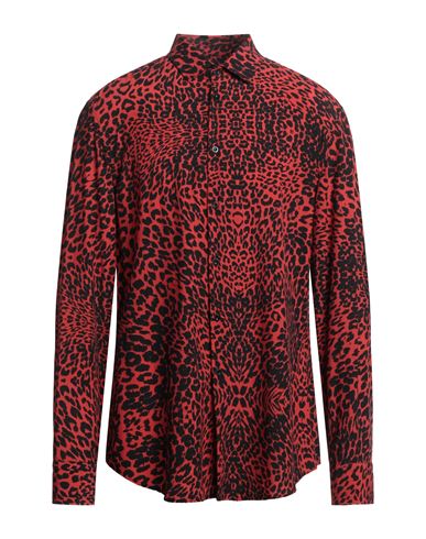 Benevierre Man Shirt Red Size Xl Viscose In Red
