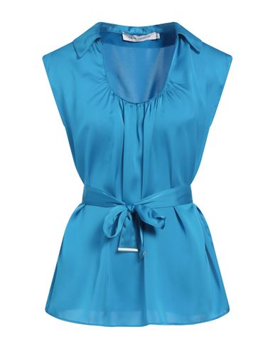 Shop Simona Corsellini Woman Top Blue Size 8 Polyester