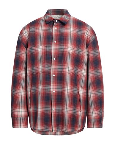 Darkpark Jacquard Patterned Shirt Jacket In Red