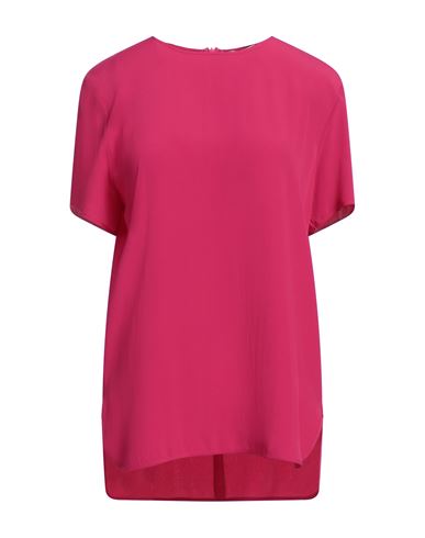 Shop Simona Corsellini Woman Top Fuchsia Size M Acetate, Silk In Pink