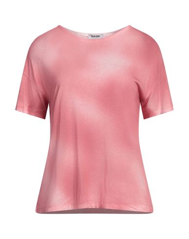 Base Milano Woman T-shirt Pink Size 10 Viscose, Linen In Pink