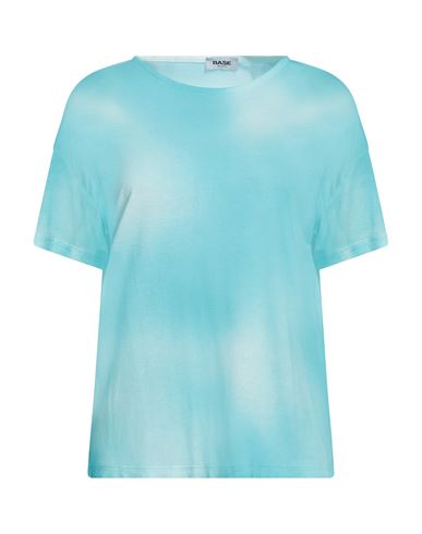 Base Milano Woman T-shirt Turquoise Size 10 Viscose, Linen In Blue
