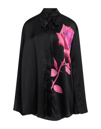 Shop David Koma Woman Shirt Black Size 6 Silk