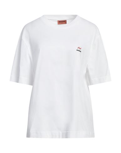 Missoni Logo-embroidered Cotton T-shirt In White