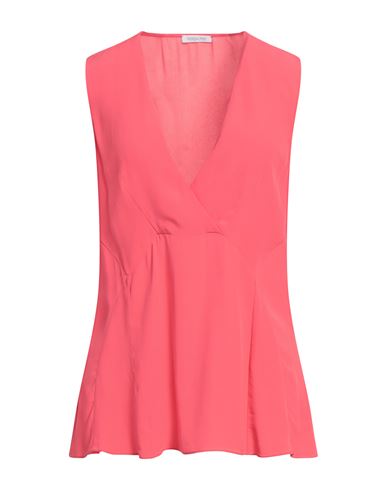 Shop Patrizia Pepe Woman Top Coral Size 8 Viscose In Red