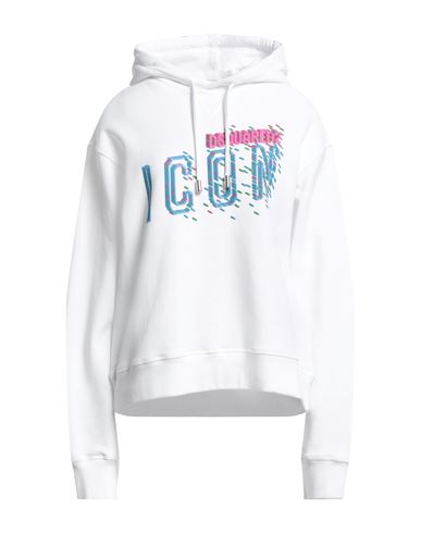 Dsquared2 Woman Sweatshirt White Size Xs Cotton, Elastane In White