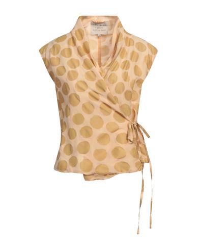 ALESSIA SANTI ALESSIA SANTI WOMAN TOP BEIGE SIZE 12 COTTON, SILK 