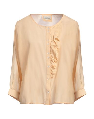 Alessia Santi Woman Shirt Sand Size 8 Cotton, Silk In Beige