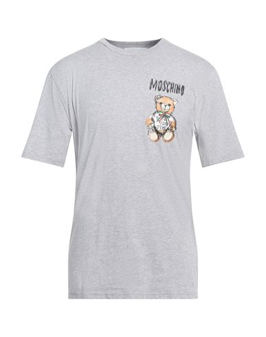Moschino Jersey Crew Neck Graphic T-shirt In Grey