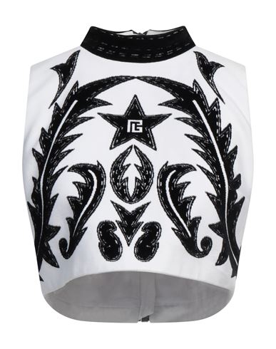 Balmain Top Mujer Blanco 38 Mujer