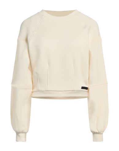 John Richmond Woman Sweatshirt Cream Size Xl Cotton, Polyester In White