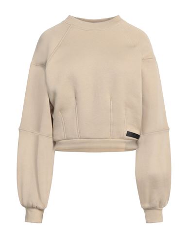 John Richmond Woman Sweatshirt Beige Size Xl Cotton, Polyester In Beige