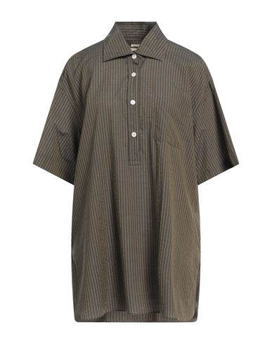 Massimo Alba Woman Top Khaki Size M Cotton, Silk In Beige