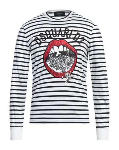 Dsquared2 Man T-shirt White Size L Cotton