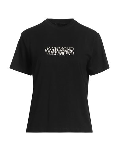John Richmond Woman T-shirt Black Size Xl Cotton, Elastane In Black