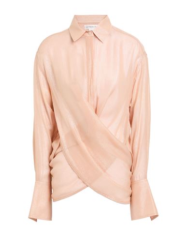 VICTORIA BECKHAM VICTORIA BECKHAM WOMAN SHIRT BLUSH SIZE 6 VISCOSE, POLYAMIDE, POLYESTER 