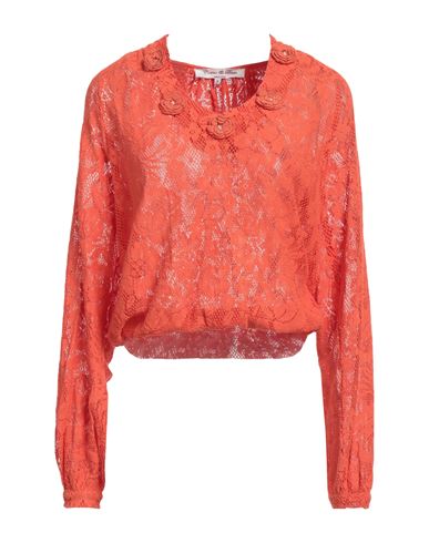 Connor & Blake Woman Top Orange Size L Cotton In Orange