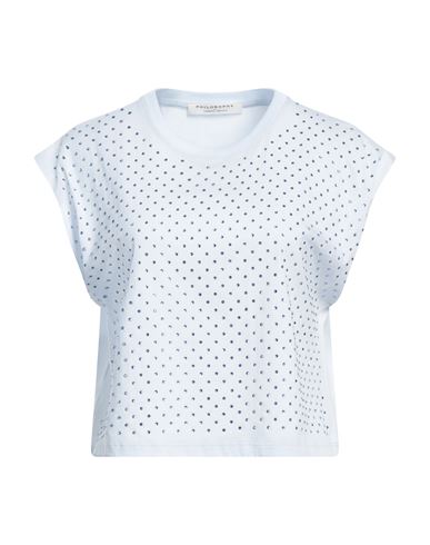 Philosophy Di Lorenzo Serafini Woman T-shirt Sky Blue Size M Cotton In Blue