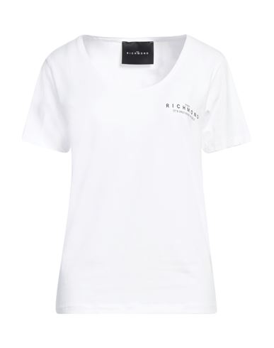 John Richmond Woman T-shirt White Size Xl Cotton, Elastane In White