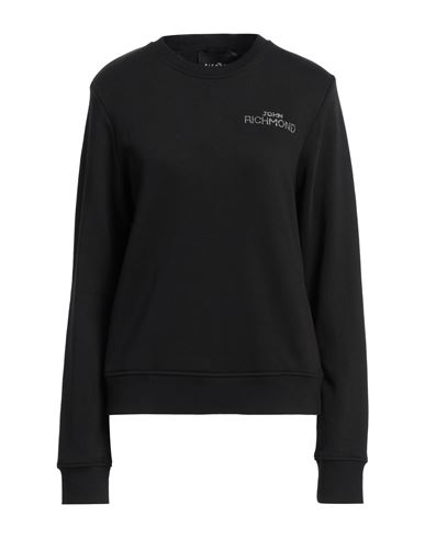 John Richmond Woman Sweatshirt Black Size Xl Cotton In Black