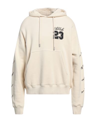 Off-white Man Sweatshirt Cream Size M Cotton In White
