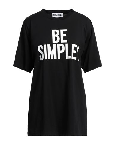 Moschino Woman T-shirt Black Size L Cotton In Black